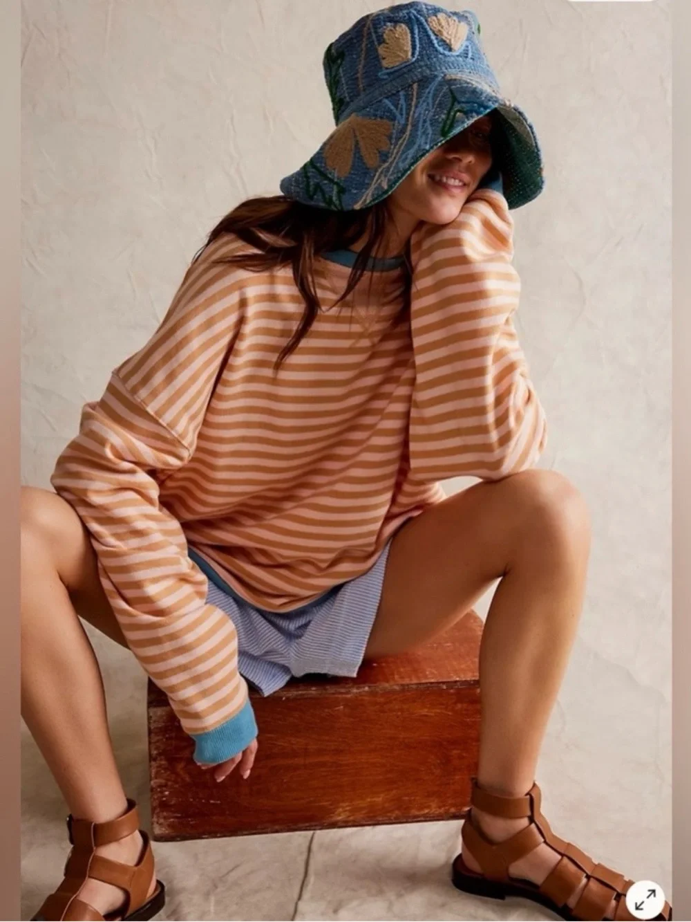 NWT Free People Vintage Kantha Bucket Hat